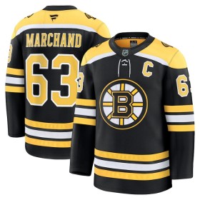 Boston Bruins Fanatics Premium Brad March 2024-25 Heim Schwarz Trikot - Herren